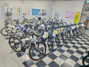 2階のクロスバイクエリア